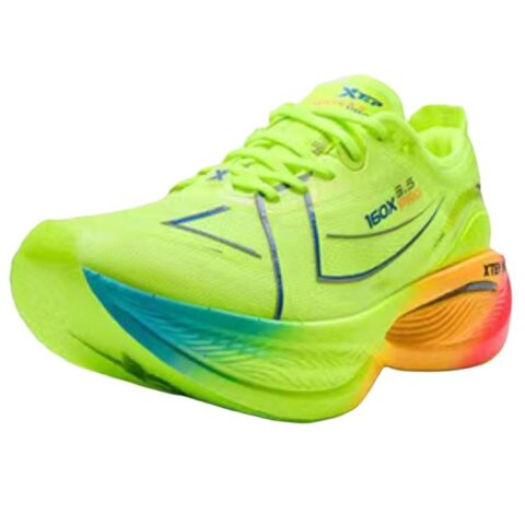 XTEP 160X 3.5PRO Cushioning Rebound Low top Carbon Plate, Supercritical Marathon Running Shoes Men’s New Neon Green