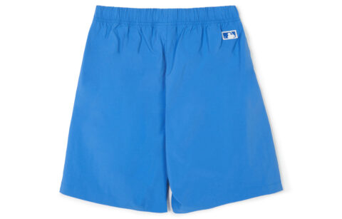 MLB Los Angeles Dodgers Crew Neck Short Sleeved T Shirts With Straight Fit Shorts For Casual Sportswear Blue Kids’
