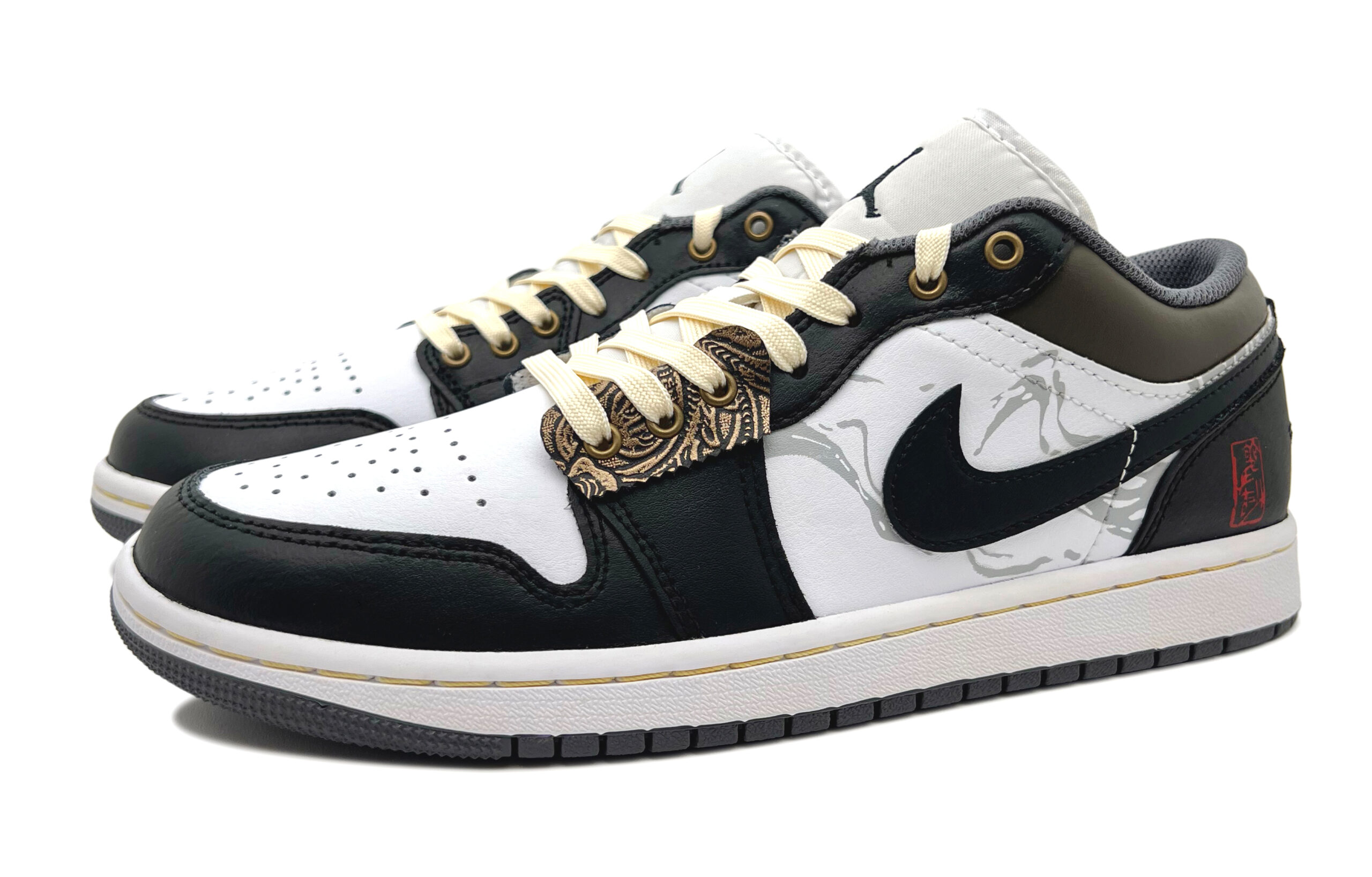 Jordan Air Jordan 1 Low top Vintage Basketball Shoes Unisex Black