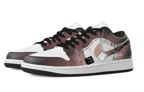 Jordan Air Jordan 1 Purple Ice Abrasion Resistant Slip Resistant Low top Vintage Basketball Shoes Unisex
