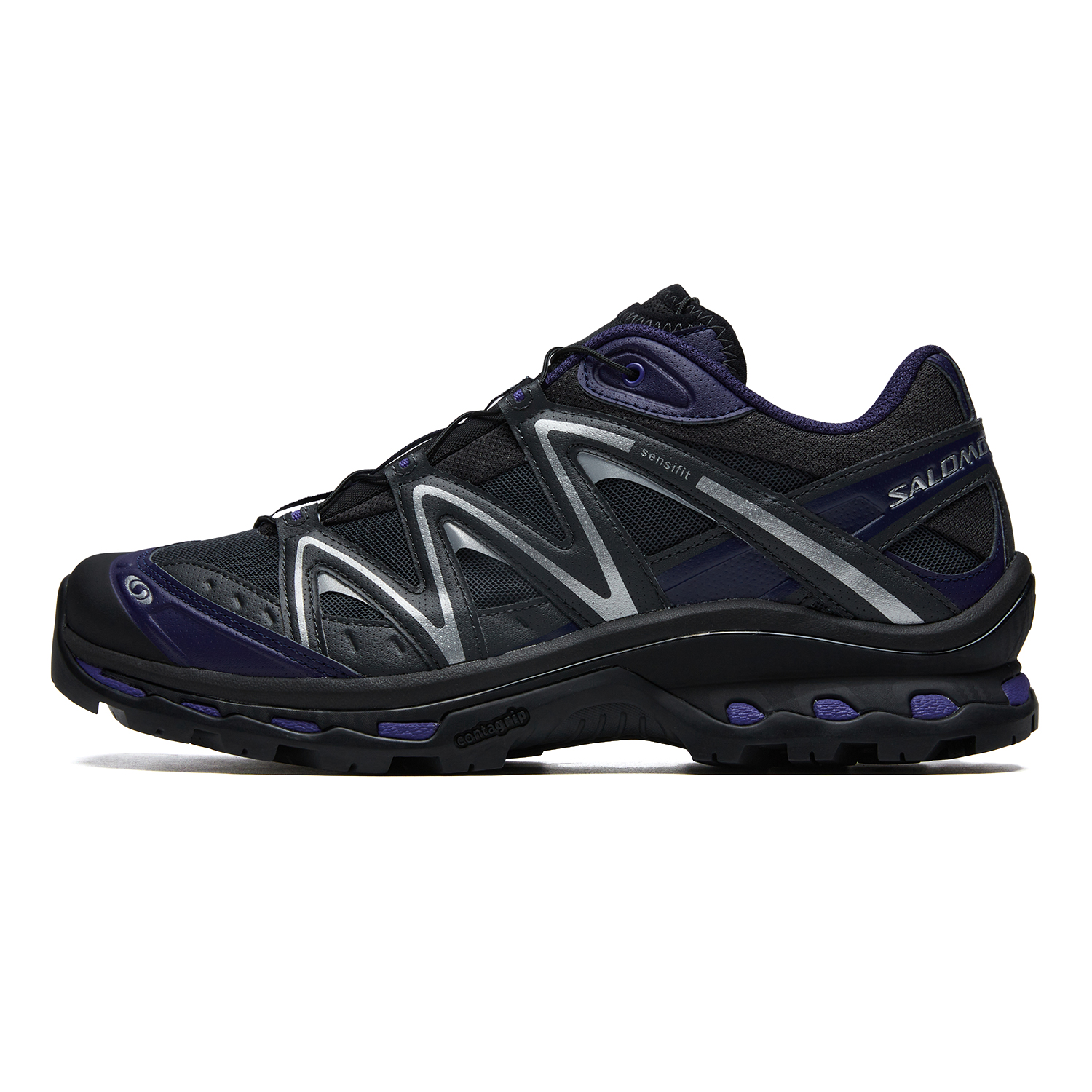 SALOMON XT Quest Cushioning Abrasion Resistant Coverage Support Hiking Shoes Unisex Black Purple