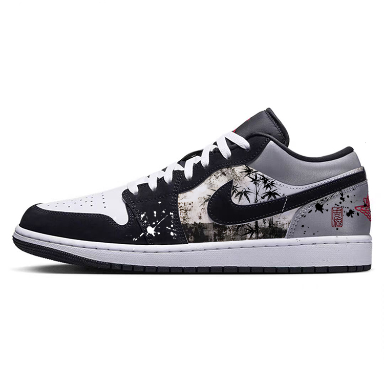 Jordan Air Jordan 1 Vintage Basketball Shoes Unisex Low Top White/Black