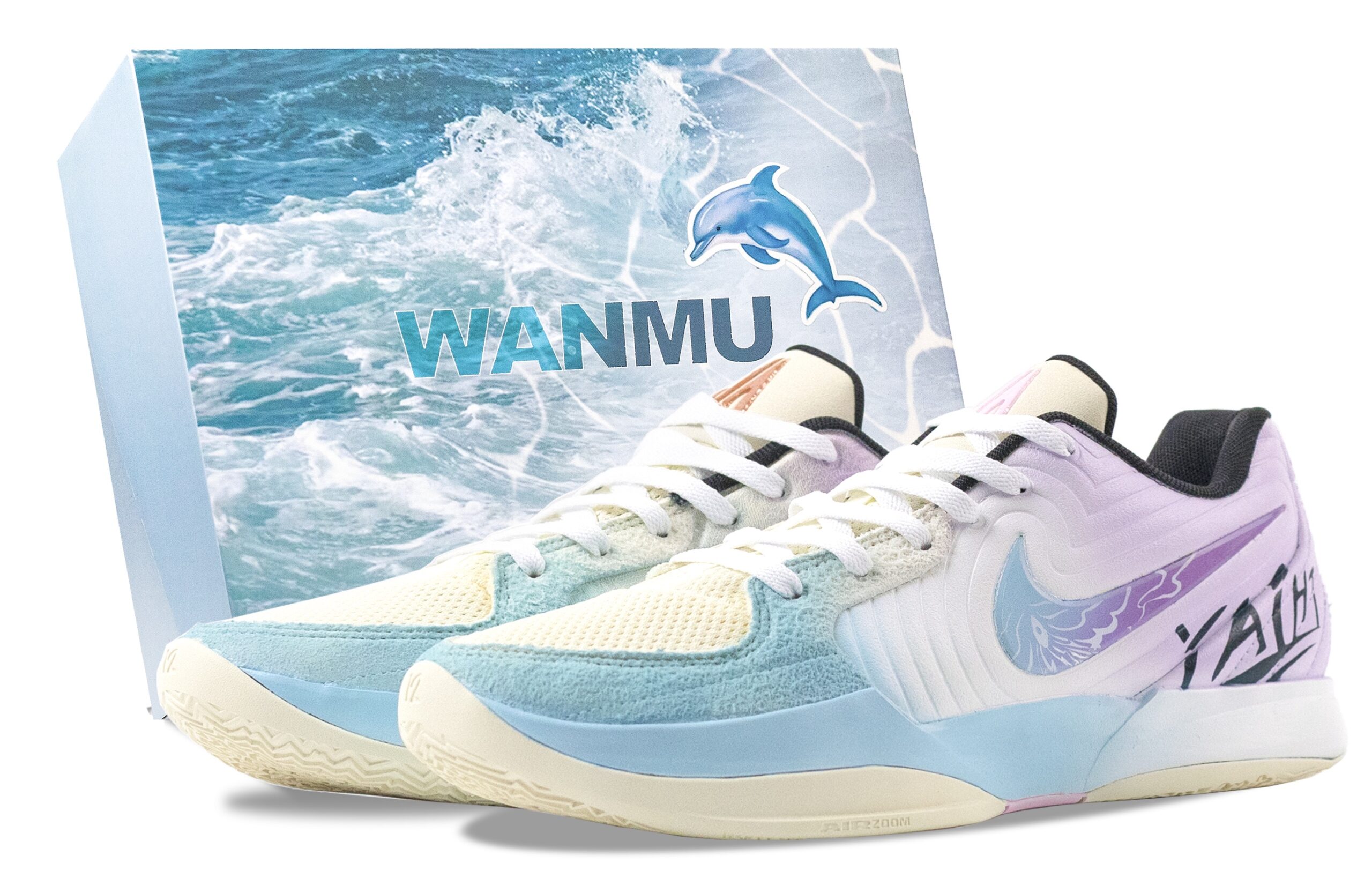 Nike Ja Morant 2 Glacier Mirror Abrasion Resistant Abrasion Resistant Low top Basketball Shoes Men’s Blue Purple