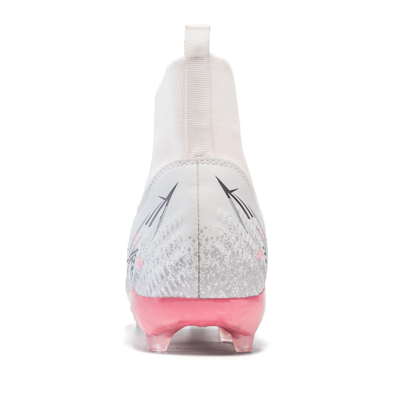Binary FG Firm Ground Soccer Shoes Unisex White Pink
