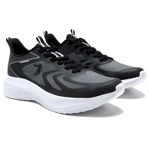 QIAODAN Speed Slip Resistant Abrasion Resistant Low top Casual Training Running Shoes Men’s Black Coal Gray
