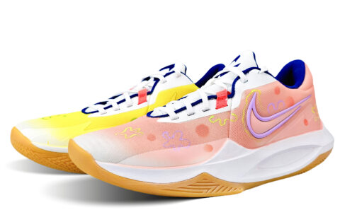 Nike Precision 6 Abrasion Resistant Low top Basketball Shoes Men’s Pink Yellow