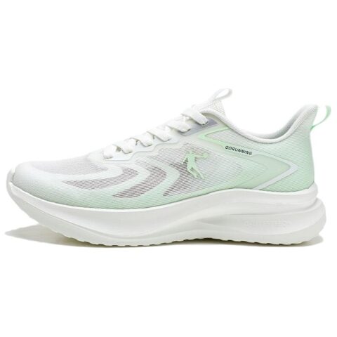 QIAODAN Speed Slip Resistant Coverage Rebound Low top Casual Running Shoes Men’s Ivory Seagull Blue