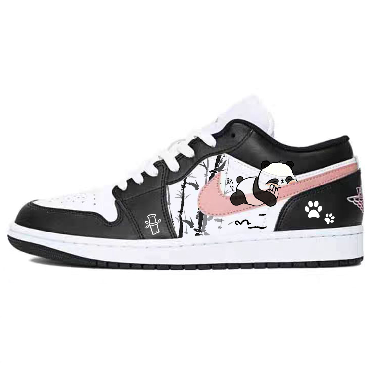 Jordan Air Jordan 1 Vintage Basketball Shoes Unisex Low Top Black/Rusty Pink/White