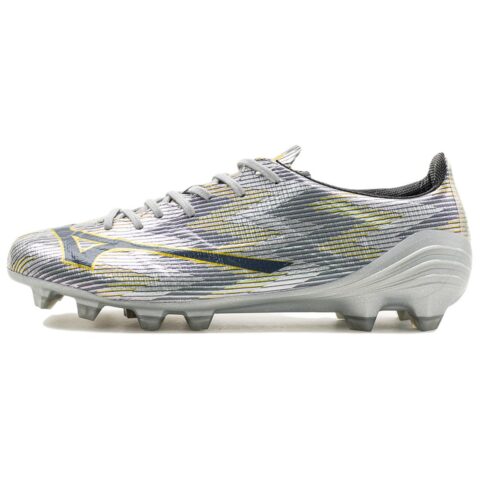 Mizuno Alpha 2 Slip Resistant Abrasion Resistant Soccer Shoes Unisex Silver Gray