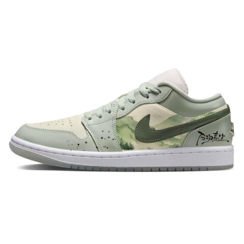 Jordan Air Jordan 1 Vintage Basketball Shoes Women’s Low Top Green/White