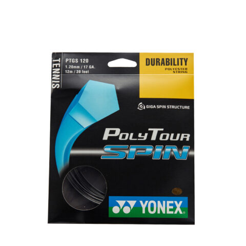 YONEX Tennis Racket Strings Polyester 12m Black, Cerulean