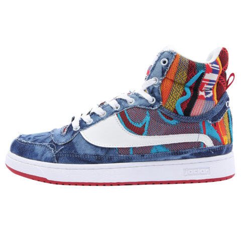 JACLAR Denim High top Vintage Basketball Shoes Unisex Blue