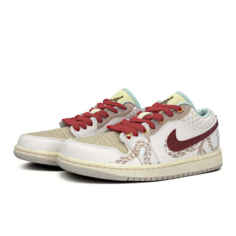Jordan Air Jordan 1 CUY Collection, Year Of The Snake Cushioning, Wear Resistant Low top Vintage Basketball Shoes