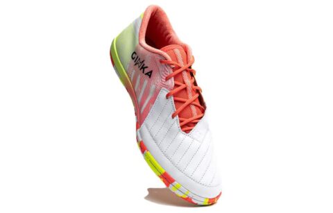 DECATHLON Kipsta Ginka 900 IC/in Cushioning Slip Resistant Abrasion Resistant Soccer Shoes Men’s White Pink