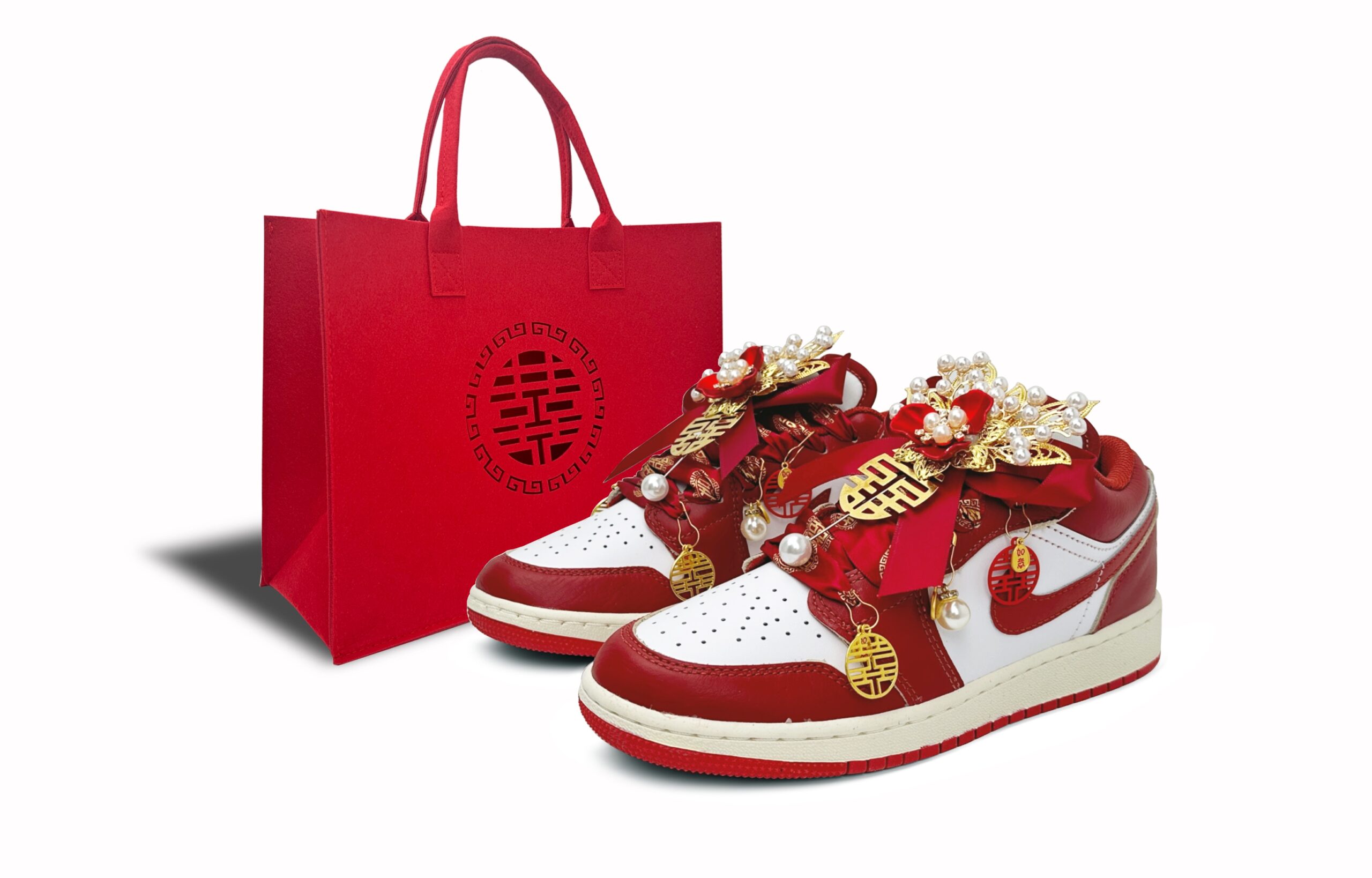 Jordan Air Jordan 1 Harmony Of The Qín And Se, Wedding Shoes Cushioning Abrasion Resistant Coverage Low top