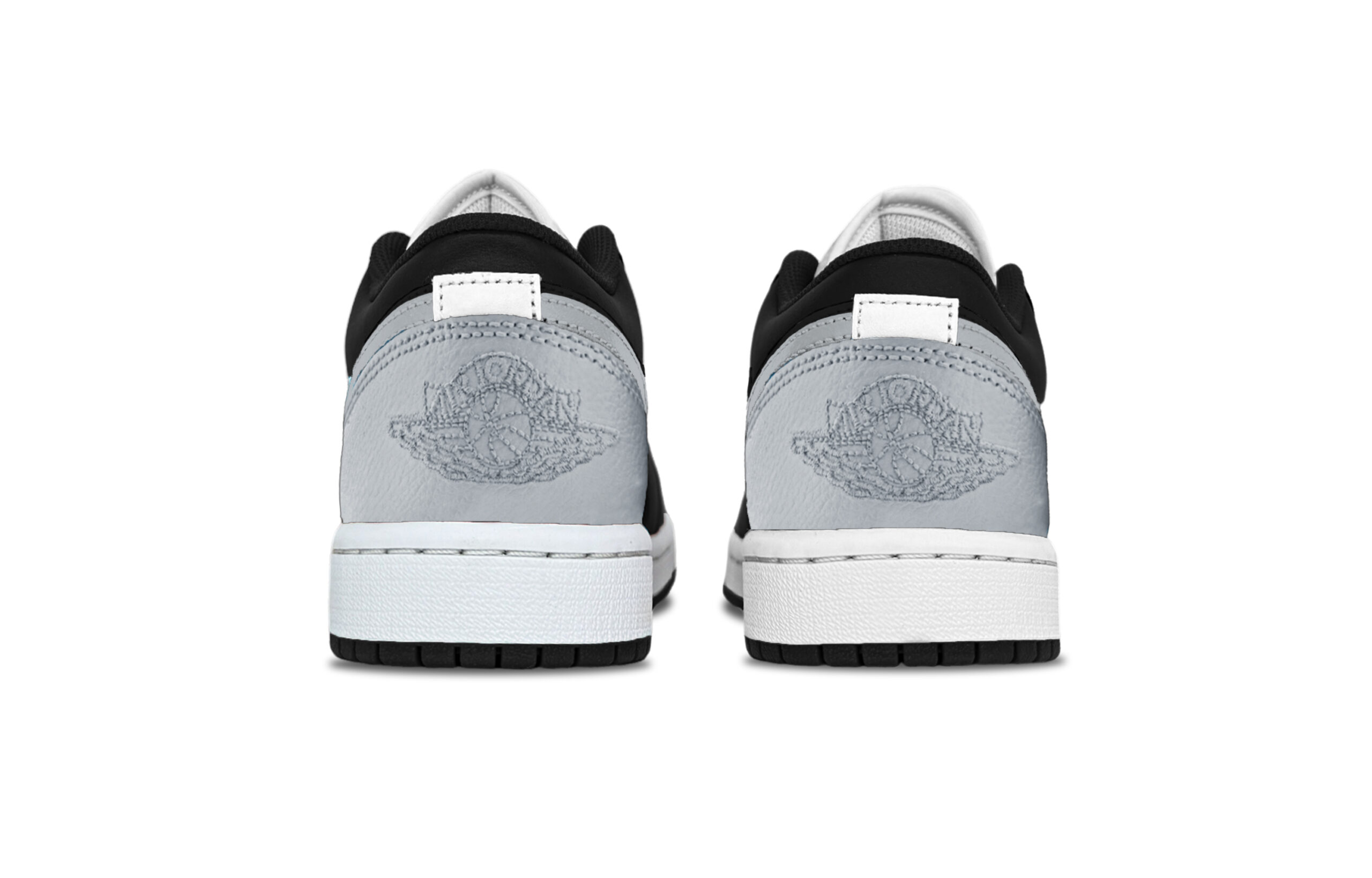 Jordan Air Jordan 1 Black White Golf Abrasion Resistant Low top Vintage Basketball Shoes Unisex Shadow Black