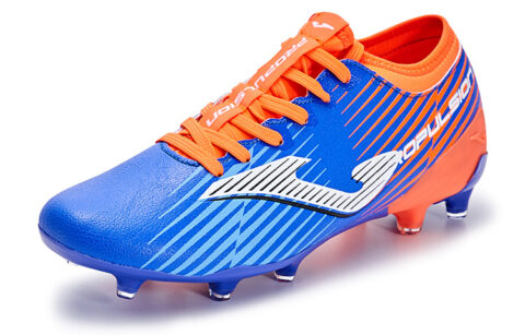 Joma Propulsion FG Firm Ground Natural Grass Slip Resistant Abrasion Resistant Soccer Shoes Men’s Blue Orange