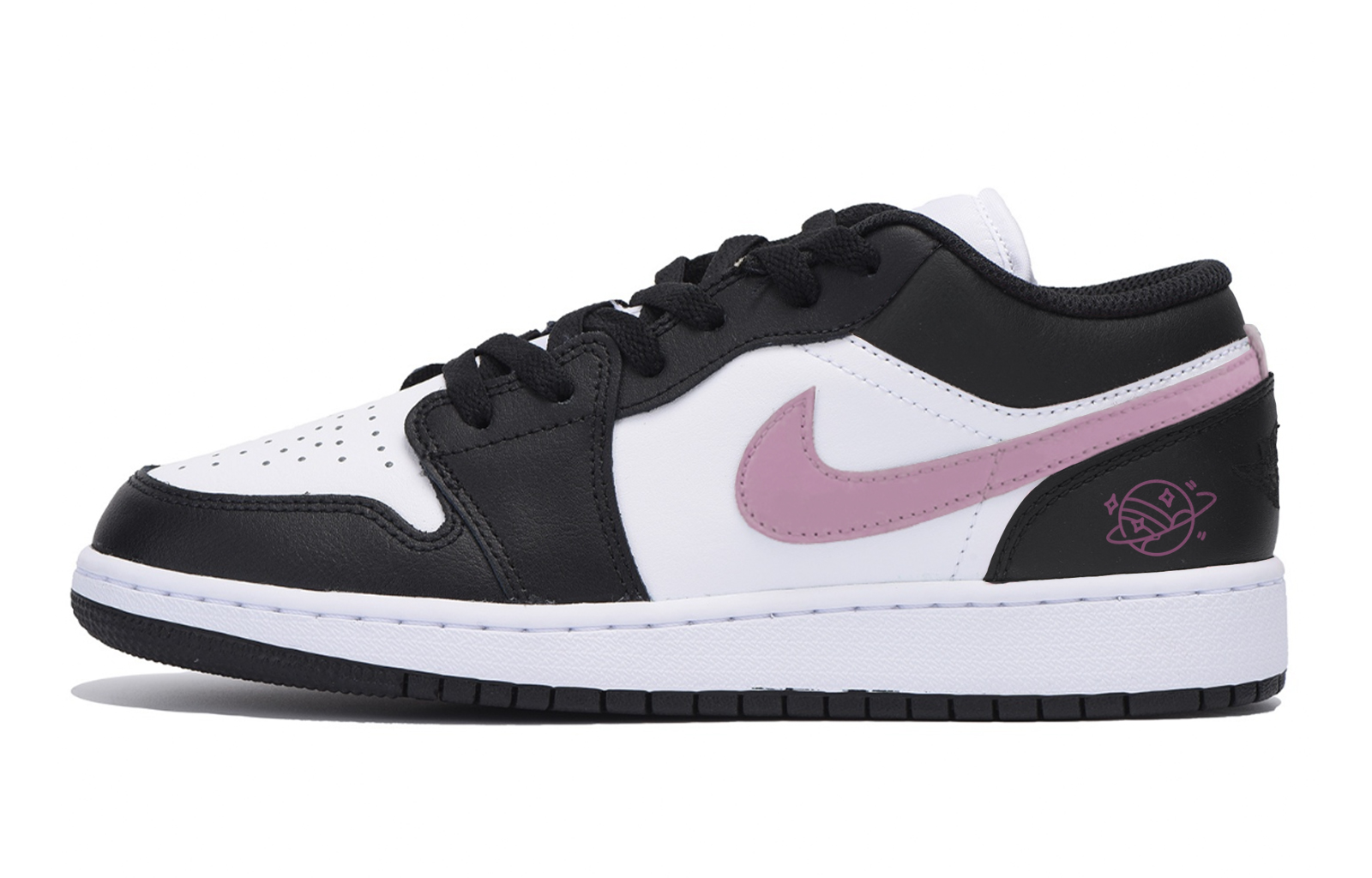 Jordan Air Jordan 1 Abrasion Resistant Low top Vintage Basketball Shoes Men’s Black Pink