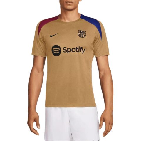 Nike x BASAILUONAZUQIUJULEBU,LIANMINGKUAN Dri Fit FCB MNK DF STRK SS TOP K Soccer Jersey Men’s Brown