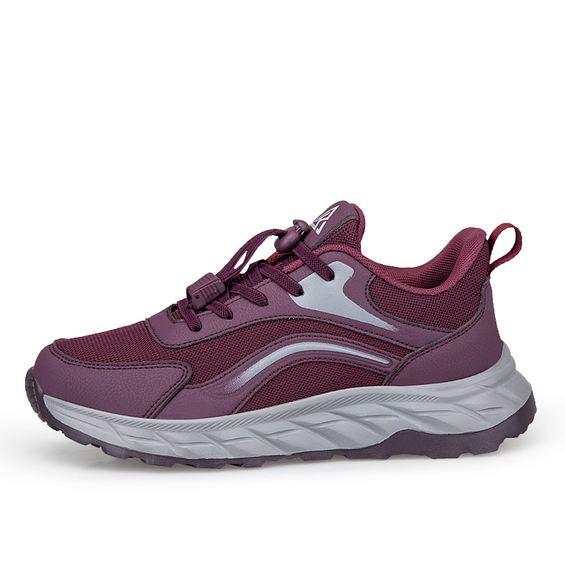 KANGLEJIAN Cushioning Slip Resistant Abrasion Resistant Low top Casual Shoes Women’s Dark Red