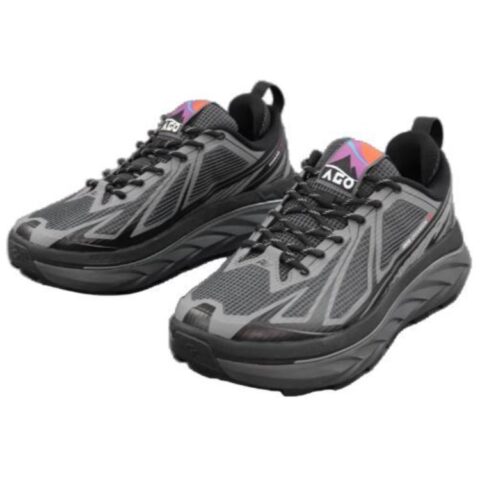 Anta Cushioning Slip Resistant Cushioning Slip Resistant Low top Outdoor Shoes Unisex Black Castle Gray