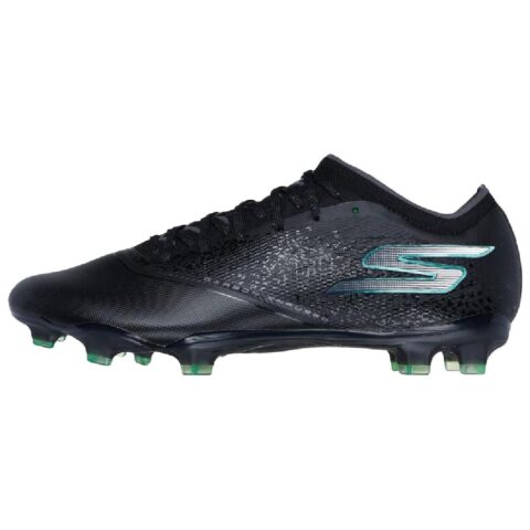 Skechers RAZOR 1.5 ELITE FG Firm Ground Abrasion Resistant Abrasion Resistant Soccer Shoes Unisex Black Silver