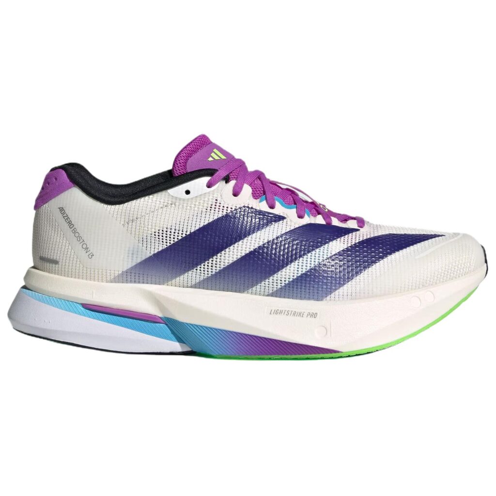 Adidas Adizero Boston 13 Lightstrike Pro,Lighttraxion Marathon Racing Running Shoes Women’s White Purple