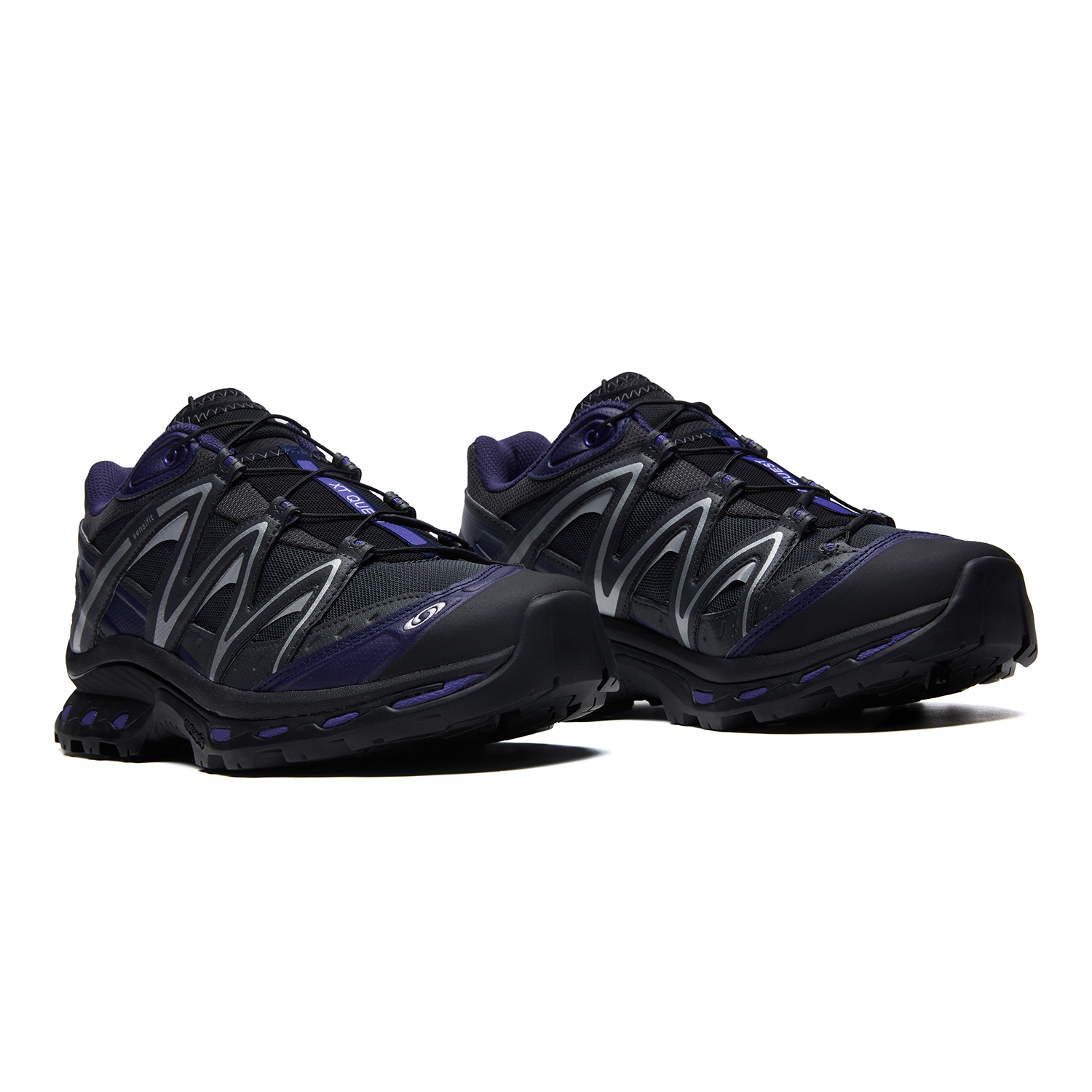 SALOMON XT Quest Cushioning Abrasion Resistant Coverage Support Hiking Shoes Unisex Black Purple