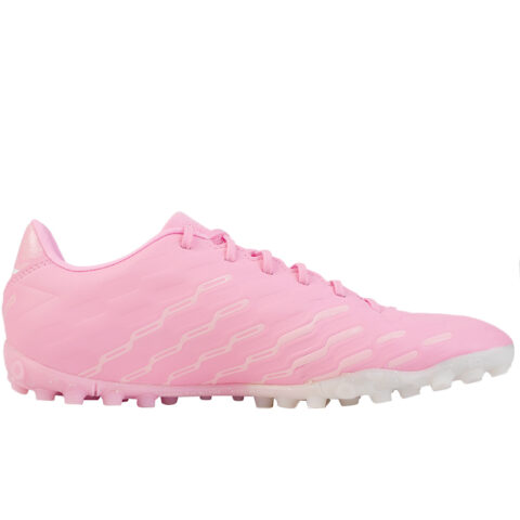 Li Ning TF Turf Artificial Turf Synthetic Leather Slip Resistant Abrasion Resistant Soccer Shoes Men’s Pink White