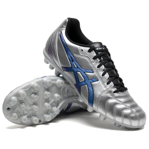 Asics Ds Light Club Lightweight Abrasion Resistant Soccer Shoes Unisex Silver Blue
