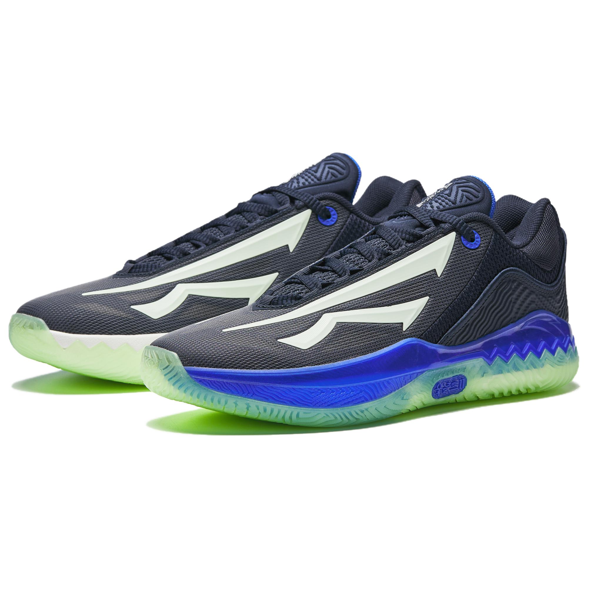 Anta KAI SPEED 2 Cushioning Slip Resistant Abrasion Resistant Low top Basketball Shoes Men’s Black Blue
