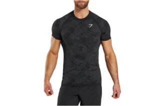 GYMSHARK Workout Clothing Men's Black/Charcoal Gray