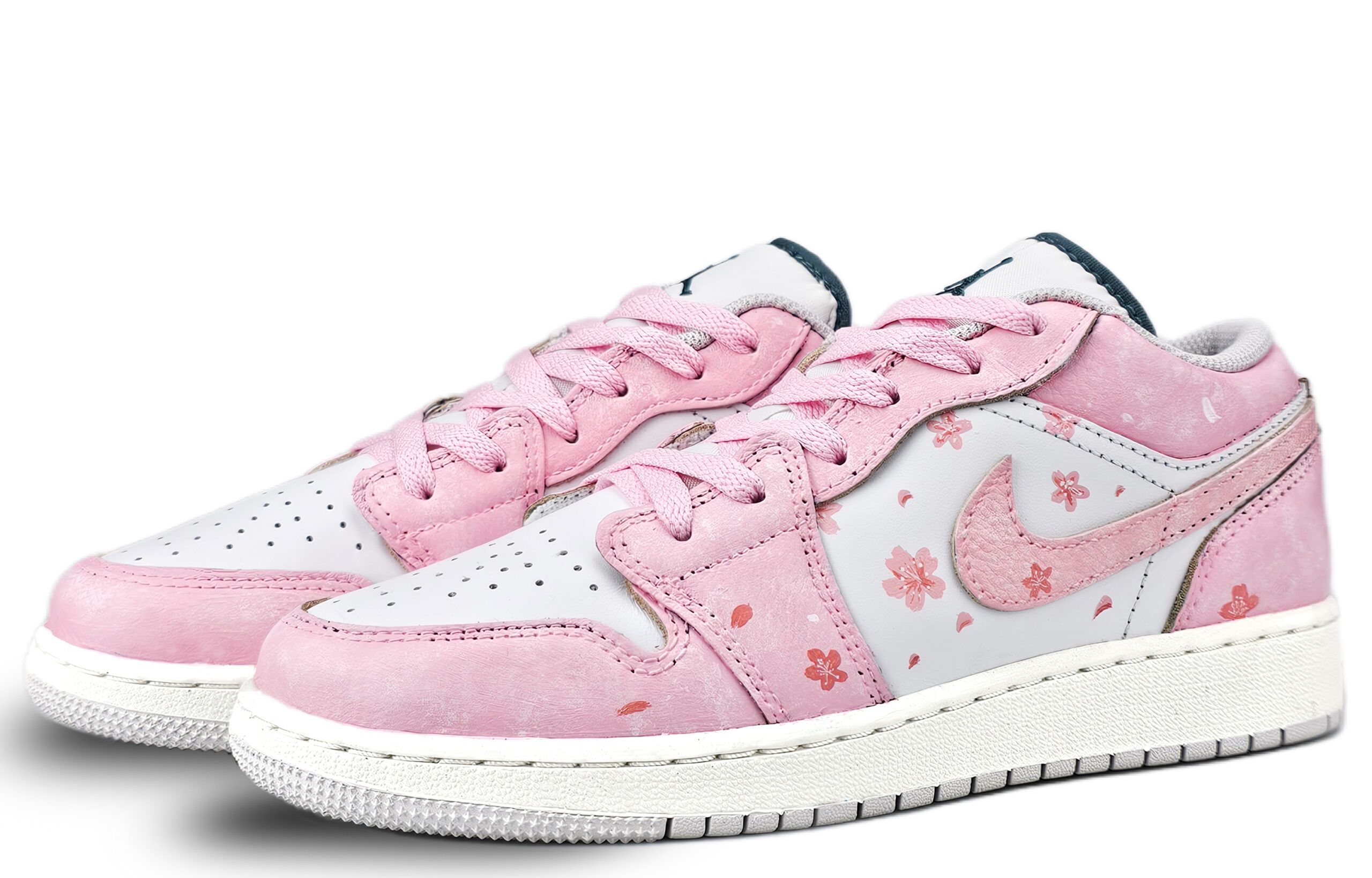 Jordan Air Jordan 1 Low top Vintage Basketball Shoes Unisex Pink White