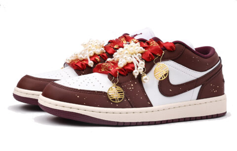 Jordan Air Jordan 1 Slip Resistant Coverage Low top Vintage Basketball Shoes Women’s Red