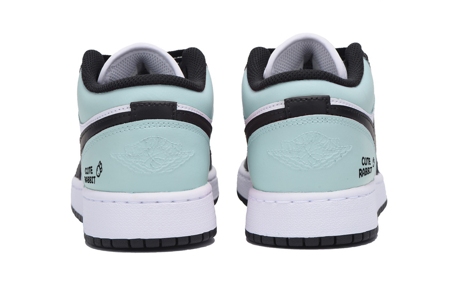 Jordan Air Jordan 1 Singing At Dusk Milk Green Abrasion Resistant Low top Vintage Basketball Shoes Men’s Black White