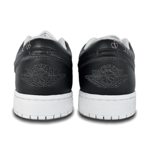 Jordan Air Jordan 1 Leather Cushioning Slip Resistant Abrasion Resistant Low top Vintage Basketball Shoes Men’s Pink