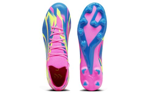PUMA Ultra Match ENERGY FG/AG Soccer Shoes Unisex Pink Blue Green