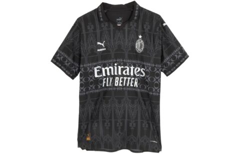 PUMA X Pleasures Ac Milan 2023/24 Dark Version Authentic Jersey Imported Version