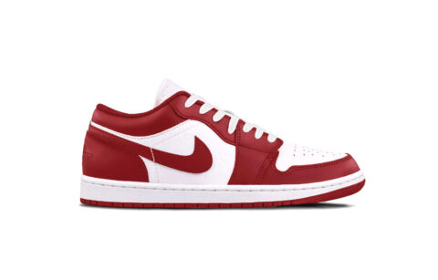 Jordan Air Jordan 1 Red Toe Cushioning, Wear Resistant Low top Vintage Basketball Shoes Unisex Red White