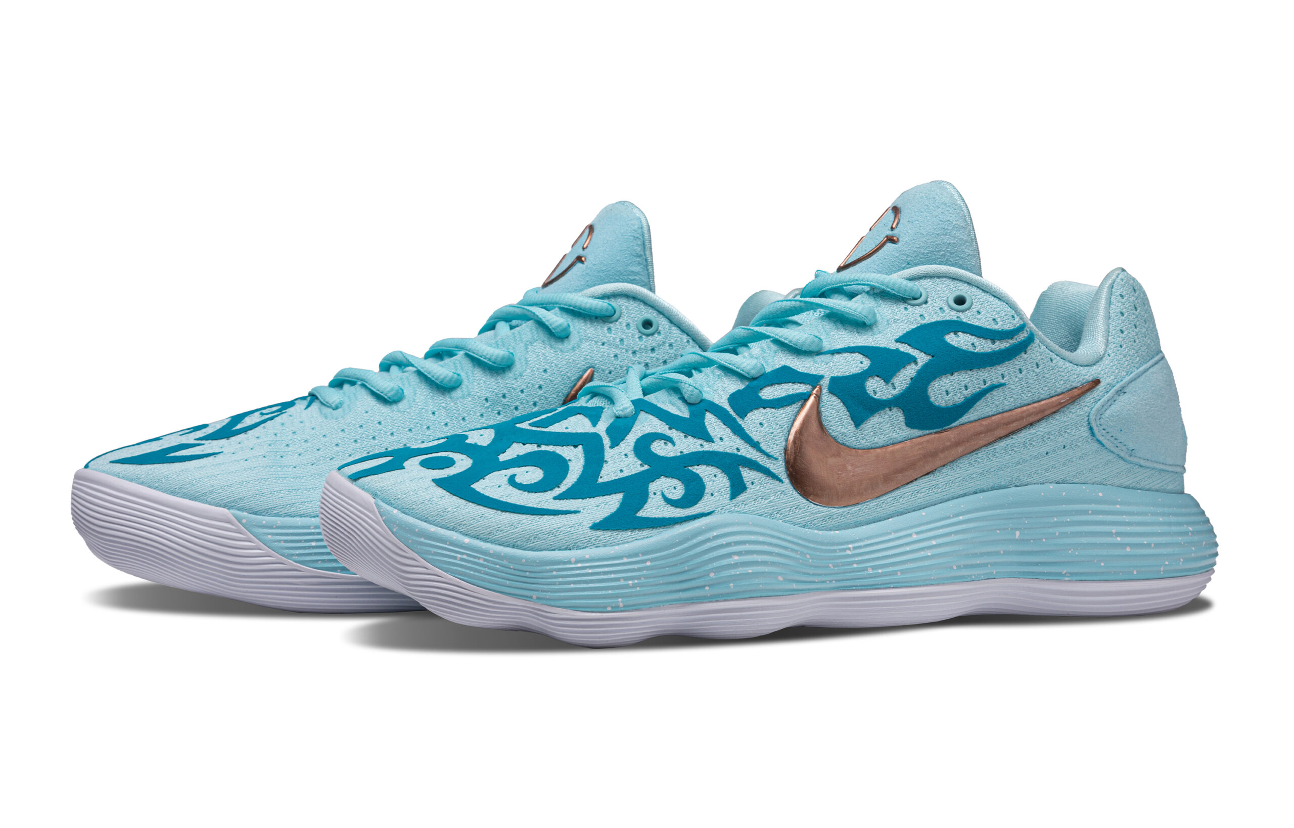 Nike Hyperdunk 2017 Seal Monster Flock Low top Basketball Shoes Men’s Blue White