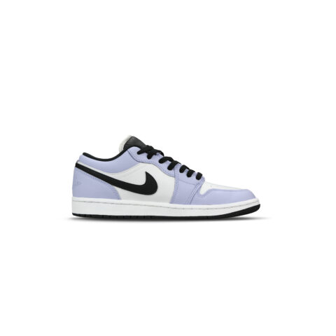 Jordan Air Jordan 1 Abrasion Resistant Low top Vintage Basketball Shoes Unisex White Purple