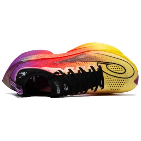 QIAODAN Flying Shadow Plaid 2.0 Cushioning Slip Resistant Rebound Low top Racing Running Shoes Men’s Yellow Red Purple
