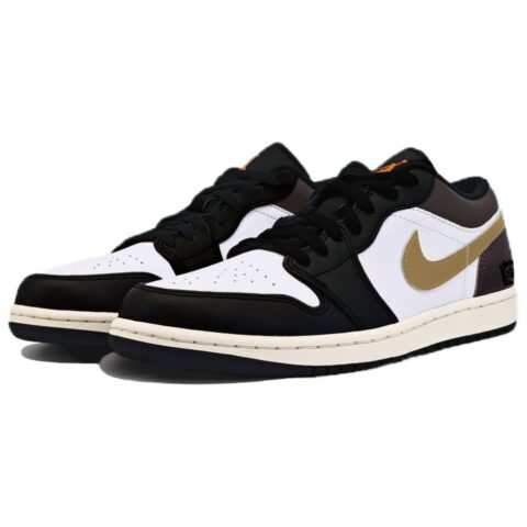Jordan Air Jordan 1 Abrasion Resistant Vintage Basketball Shoes Unisex Khaki Brown