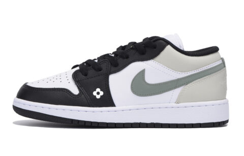 Jordan Air Jordan 1 Low top Vintage Basketball Shoes Men’s White Gray