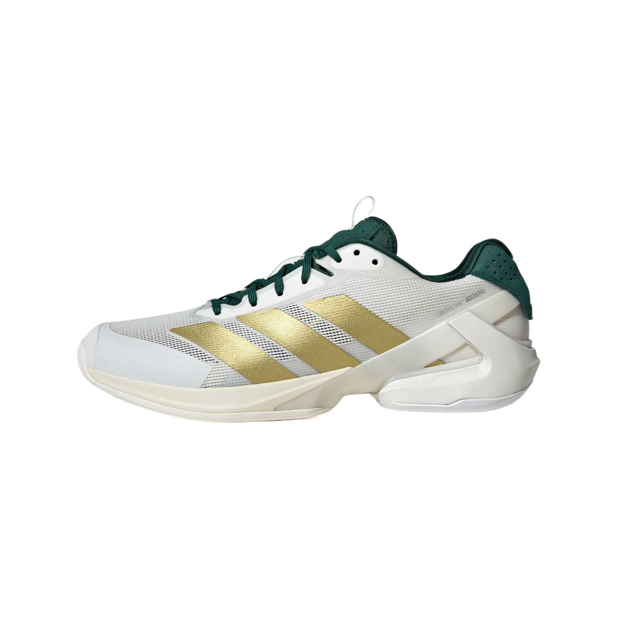 Adidas Adizero Ubersonic 5 Slip Resistant, Abrasion Resistant, Breathable Low top Tennis Shoes Men's Bright White