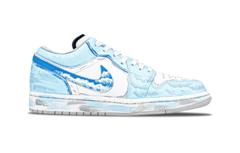Jordan Air Jordan 1 Low top Vintage Basketball Shoes Men’s Glacier Blue