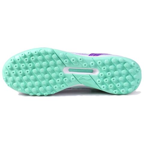 Li Ning MG Multi Ground Artificial Turf Slip Resistant Abrasion Resistant Soccer Shoes Men’s White Blue Purple