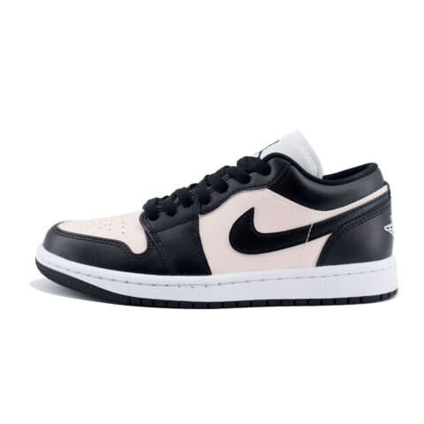 Jordan Air Jordan 1 Chuangyi Slip Resistant Abrasion Resistant Low top Vintage Basketball Shoes Unisex Black Pink