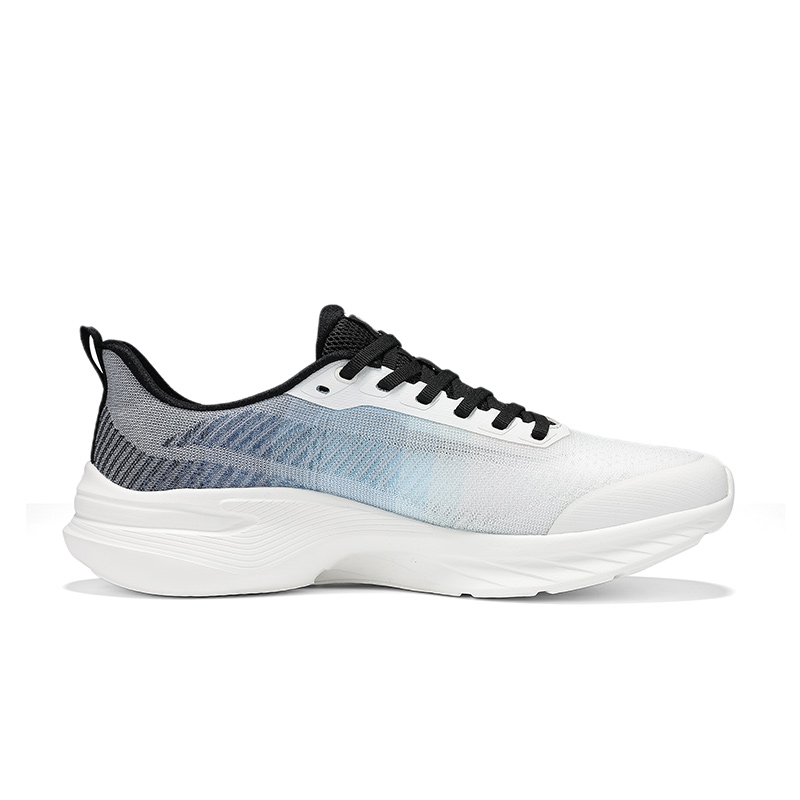 Erke Cushioning Breathable Lightweight Low top Casual Running Shoes Men’s Microcrystal White Summer Cicada Blue