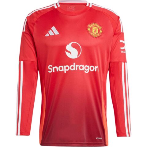 Adidas Free Shipping With AdiClub Manchester United 24/25 Long Sleeve Home Jersey